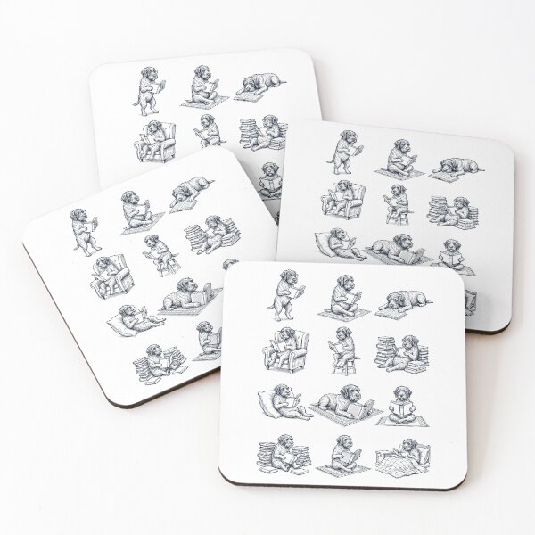 Item preview, Vintage Wirehaired Pointing Griffon Book Reader Reading Dog Lover designed and sold by dian-rody-crest.