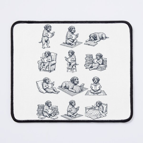 Item preview, Vintage Wirehaired Pointing Griffon Book Reader Reading Dog Lover designed and sold by dian-rody-crest.