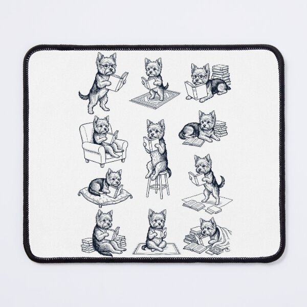 Item preview, Vintage Yorkshire Terrier Book Reader Reading Dog Lover designed and sold by dian-rody-crest.