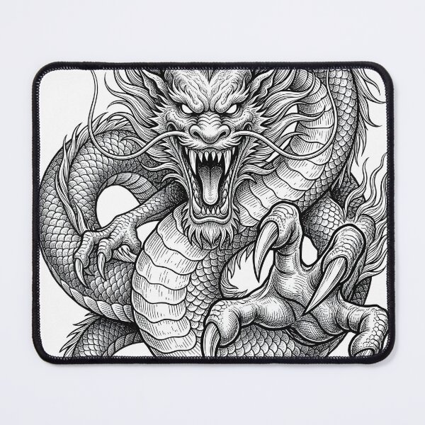 Item preview, Japanese Dragon Spirit | Fierce Eastern Dragon Ink Illustration designed and sold by DragonSerpent Ink.