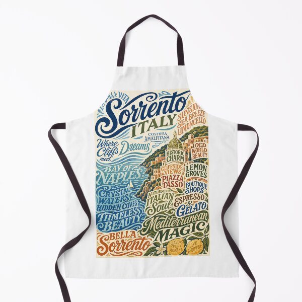 Item preview, Sorrento Italy Amalfi Coast Mediterranean Cliffs and Piazza Tasso designed and sold by Aryabek.