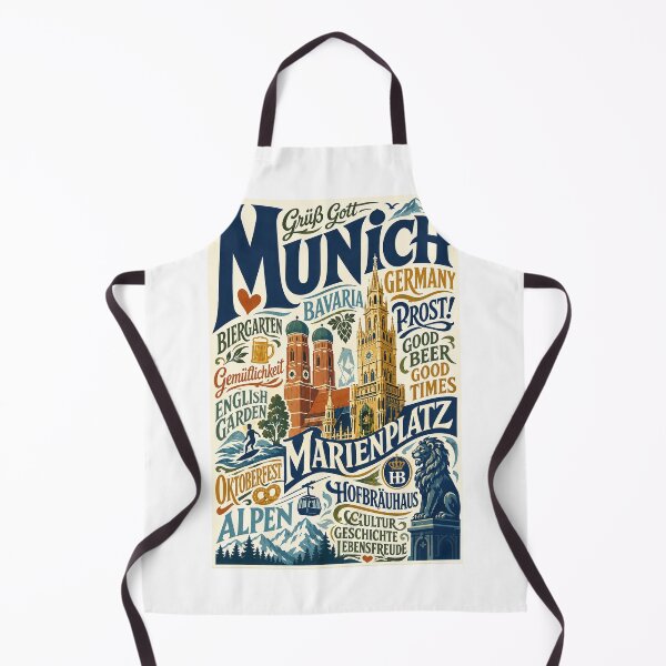 Item preview, Munich Germany Marienplatz Frauenkirche and Bavarian Landmarks designed and sold by Aryabek.