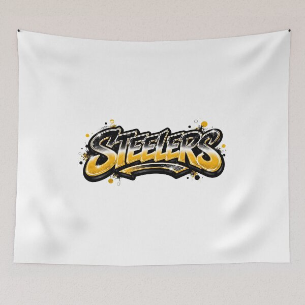 Item preview, Glossy Black and Gold Steelers Script Wordmark Graphic designed and sold by BrandonSa10030.
