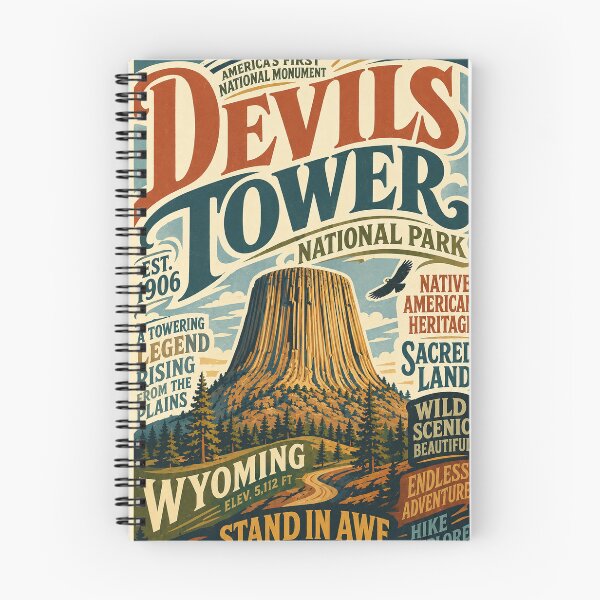 Item preview, Devils Tower Wyoming Black Hills National Monument Landscape designed and sold by Aryabek.