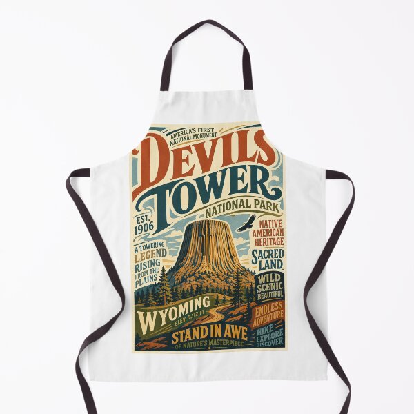 Item preview, Devils Tower Wyoming Black Hills National Monument Landscape designed and sold by Aryabek.