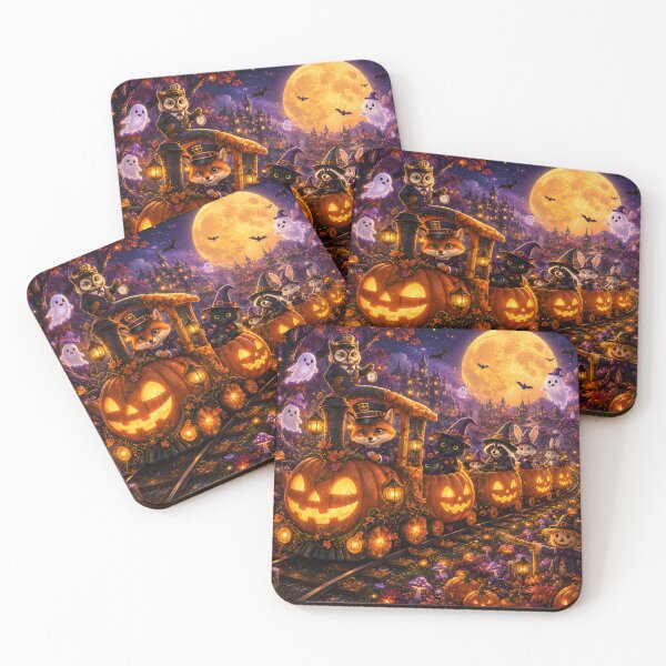 Item preview, Cute Halloween Pumpkin Express Animal Train designed and sold by Herodestroyer.