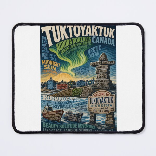 Item preview, Tuktoyaktuk Canada Arctic Ocean Aurora and Northwest Territories designed and sold by Aryabek.