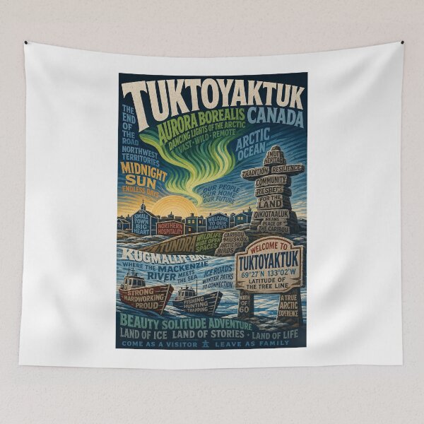 Item preview, Tuktoyaktuk Canada Arctic Ocean Aurora and Northwest Territories designed and sold by Aryabek.