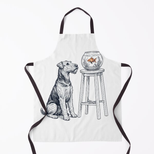 Item preview, Vintage Airedale Terrier with Goldfish Dog Lover designed and sold by dian-rody-crest.
