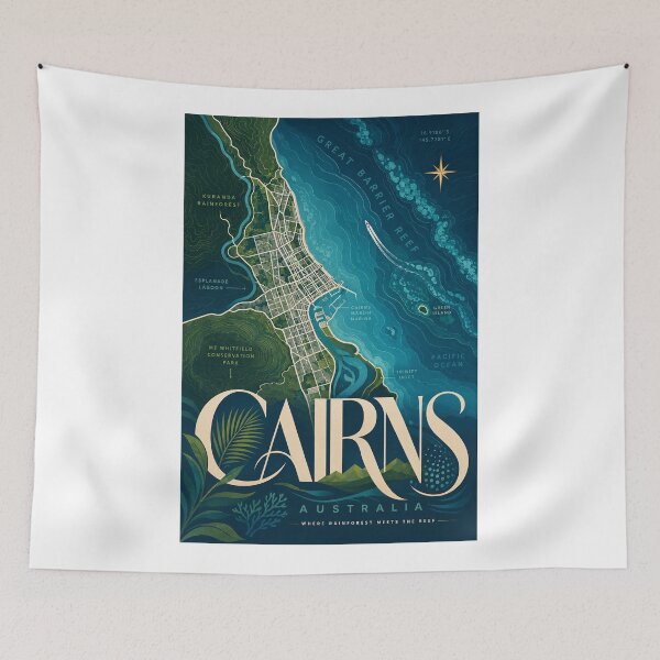 Item preview, Cairns Australia Great Barrier Reef and Tropical North Queensland Coast designed and sold by Aryabek.