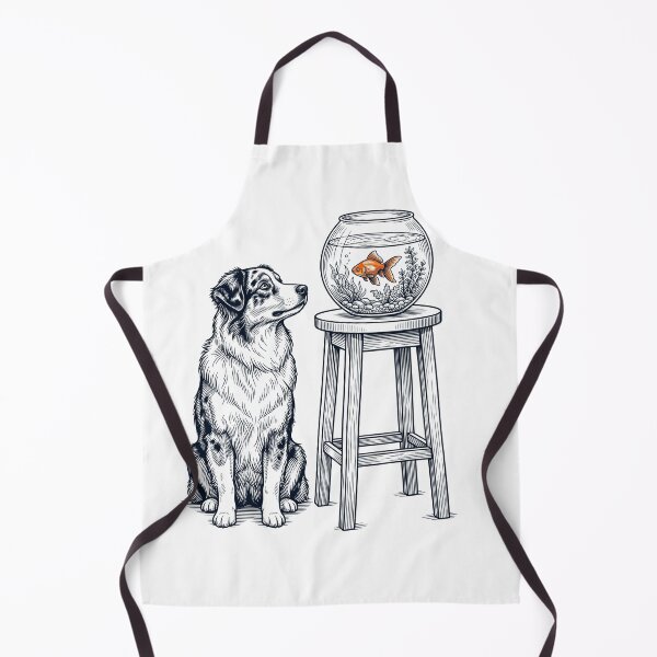 Item preview, Vintage Australian Shepherd with Goldfish Dog Lover designed and sold by dian-rody-crest.