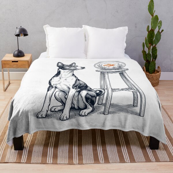 Item preview, Vintage Basenji with Goldfish Dog Lover designed and sold by dian-rody-crest.