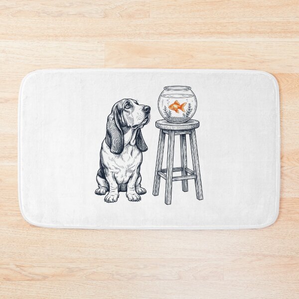 Item preview, Vintage Basset Hound with Goldfish Dog Lover designed and sold by dian-rody-crest.