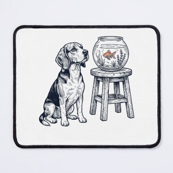 Item preview, Vintage Beagle with Goldfish Dog Lover designed and sold by dian-rody-crest.