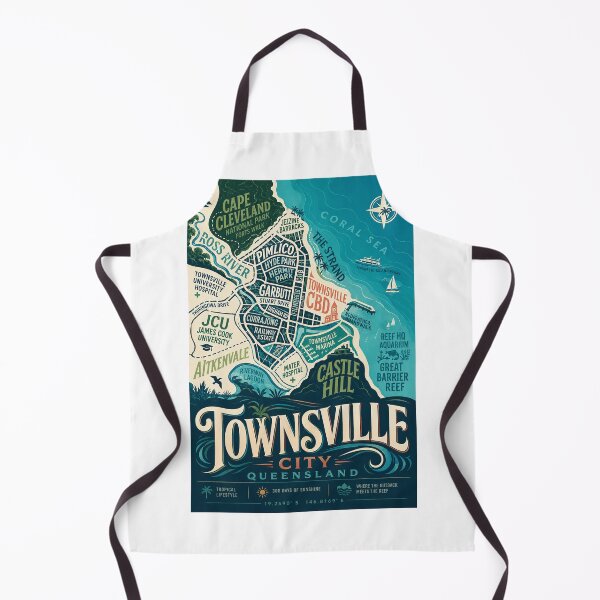 Item preview, Townsville Queensland with Castle Hill and Great Barrier Reef Coast designed and sold by Aryabek.