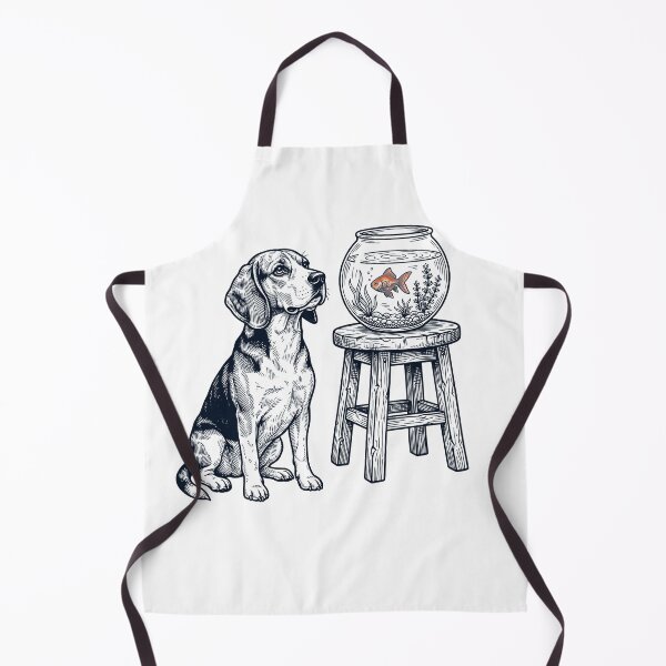 Item preview, Vintage Beagle with Goldfish Dog Lover designed and sold by dian-rody-crest.