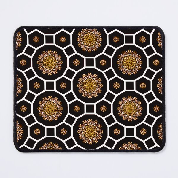 Item preview, Festive Vibes Golden Geometric Pattern designed and sold by HappyHavenStu.