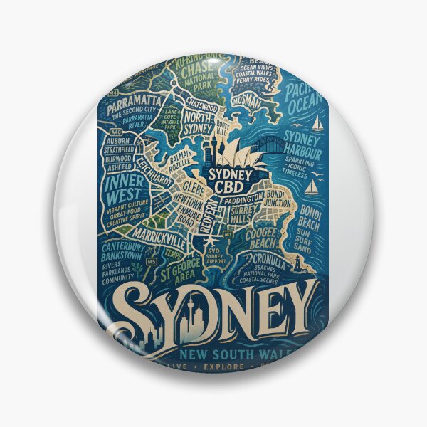 Item preview, Sydney New South Wales Harbour, Beaches and Metropolitan Landmarks designed and sold by Aryabek.
