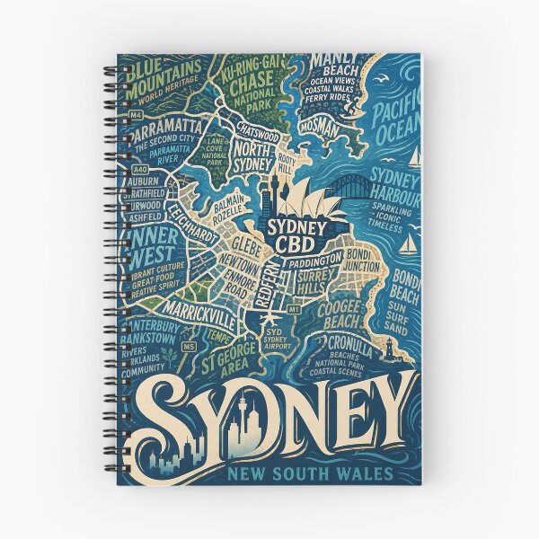 Item preview, Sydney New South Wales Harbour, Beaches and Metropolitan Landmarks designed and sold by Aryabek.