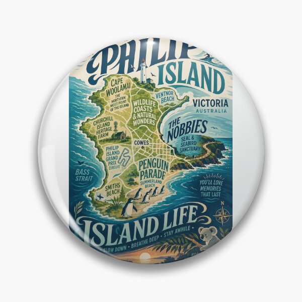Item preview, Phillip Island Victoria with Penguin Parade, Nobbies and Coastal Wildlife designed and sold by Aryabek.