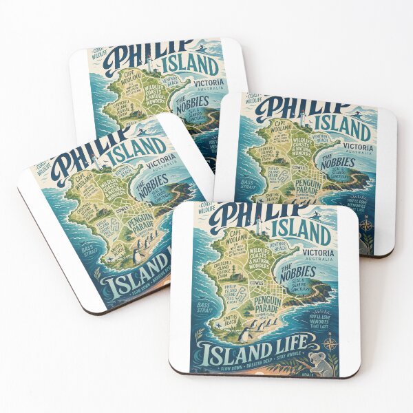 Item preview, Phillip Island Victoria with Penguin Parade, Nobbies and Coastal Wildlife designed and sold by Aryabek.