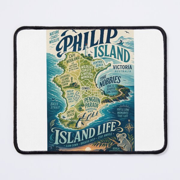 Item preview, Phillip Island Victoria with Penguin Parade, Nobbies and Coastal Wildlife designed and sold by Aryabek.