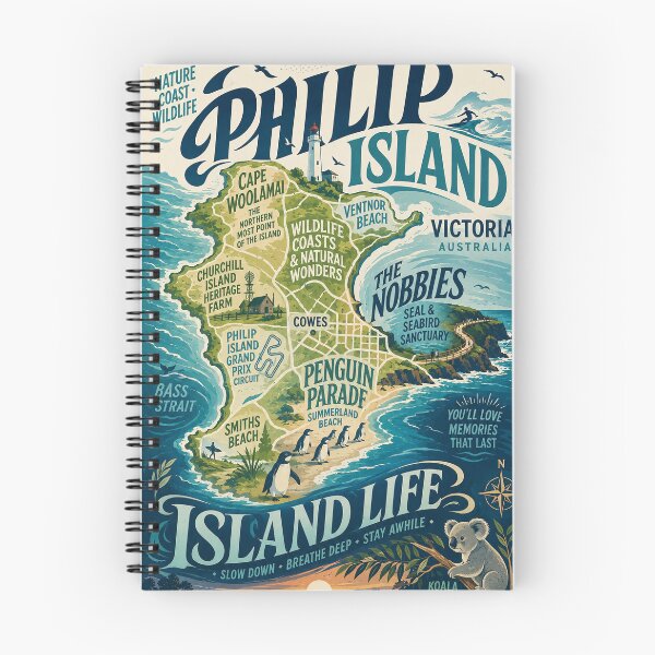 Item preview, Phillip Island Victoria with Penguin Parade, Nobbies and Coastal Wildlife designed and sold by Aryabek.
