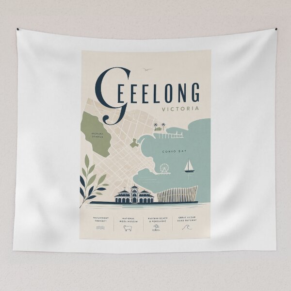 Item preview, Lugares emblemáticos de Geelong Victoria Waterfront, Corio Bay y Eastern Beach designed and sold by Aryabek.