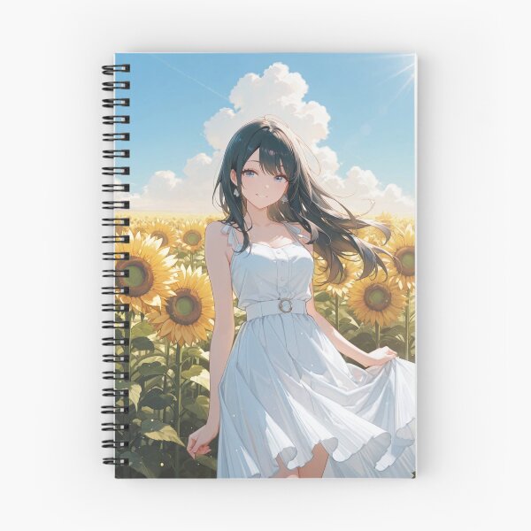 Item preview, Sunflower Breeze - White Summer Dress Anime Girl designed and sold by SEIMEI2025.