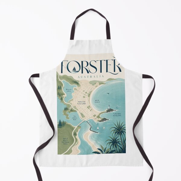 Item preview, Forster New South Wales with Wallis Lake, Main Beach and Tuncurry designed and sold by Aryabek.