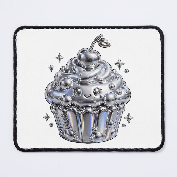 Item preview, Puffy Chrome Cherry Cupcake designed and sold by Teeny Quities.