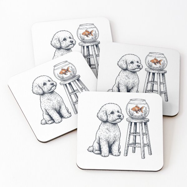 Item preview, Vintage Bichon Frise with Goldfish Dog Lover designed and sold by dian-rody-crest.