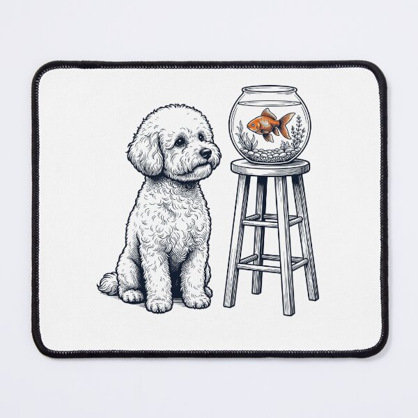 Item preview, Vintage Bichon Frise with Goldfish Dog Lover designed and sold by dian-rody-crest.