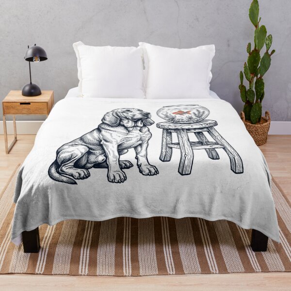 Item preview, Vintage Bloodhound with Goldfish Dog Lover designed and sold by dian-rody-crest.