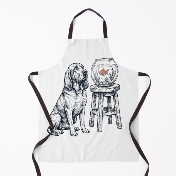 Item preview, Vintage Bloodhound with Goldfish Dog Lover designed and sold by dian-rody-crest.