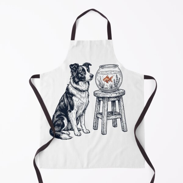Item preview, Vintage Border Collie with Goldfish Dog Lover designed and sold by dian-rody-crest.