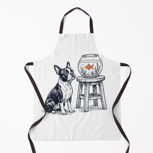 Item preview, Vintage Boston Terrier with Goldfish Dog Lover designed and sold by dian-rody-crest.