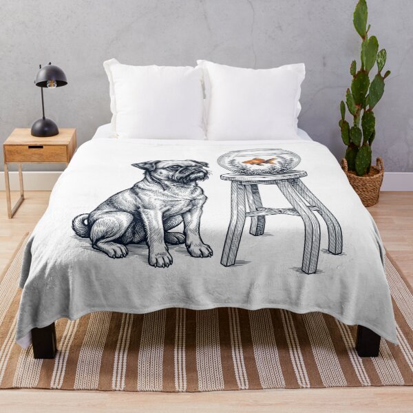 Item preview, Vintage Brussels Griffon with Goldfish Dog Lover designed and sold by dian-rody-crest.