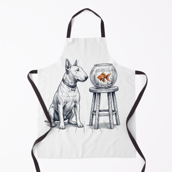Item preview, Vintage Bull Terrier with Goldfish Dog Lover designed and sold by dian-rody-crest.