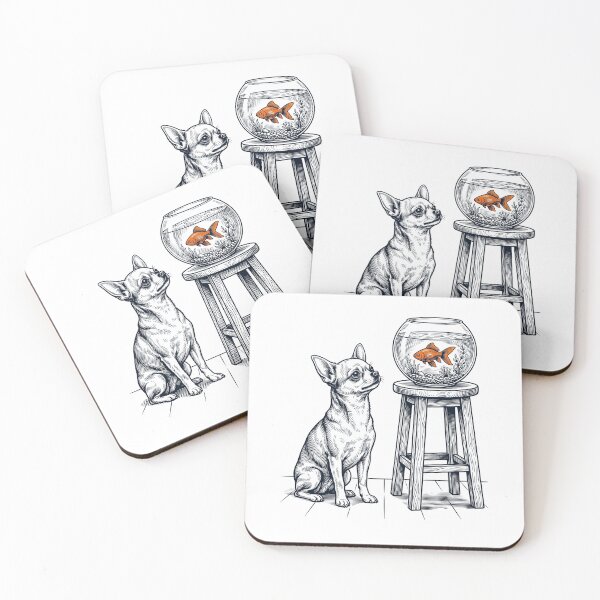 Item preview, Vintage Chihuahua with Goldfish Dog Lover designed and sold by dian-rody-crest.