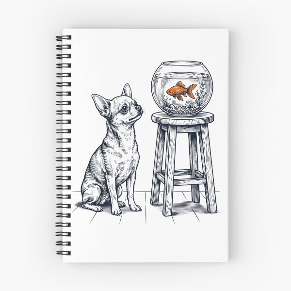 Item preview, Vintage Chihuahua with Goldfish Dog Lover designed and sold by dian-rody-crest.