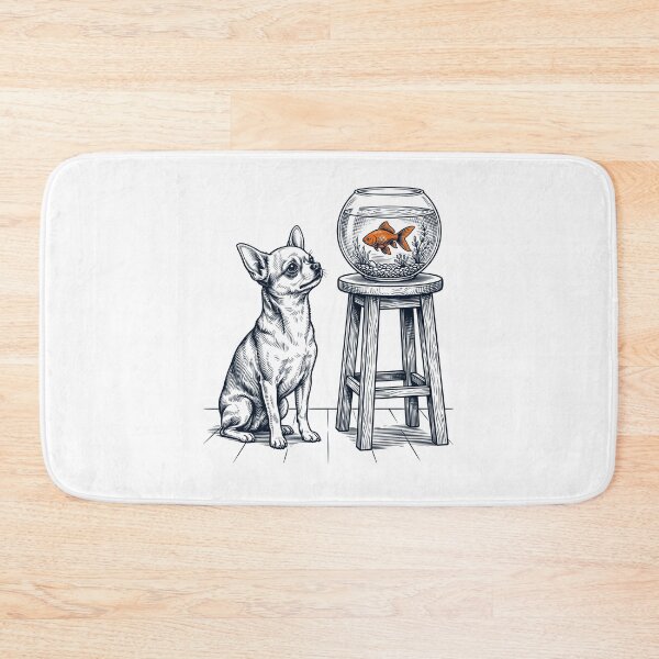 Item preview, Vintage Chihuahua with Goldfish Dog Lover designed and sold by dian-rody-crest.