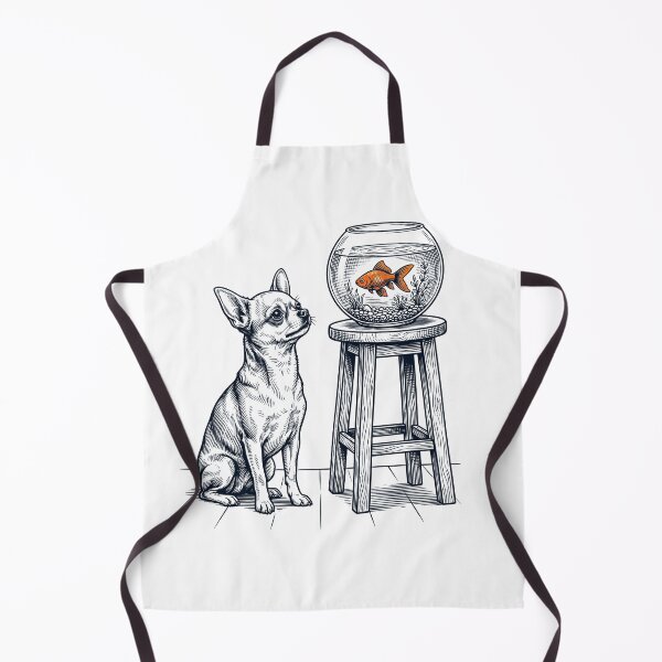 Item preview, Vintage Chihuahua with Goldfish Dog Lover designed and sold by dian-rody-crest.