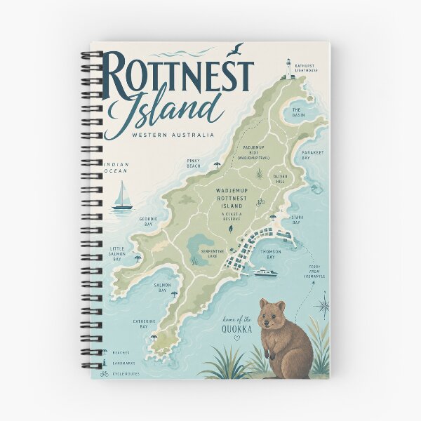Item preview, Rottnest Island Western Australia with Quokka, Beaches and Wadjemup designed and sold by Aryabek.