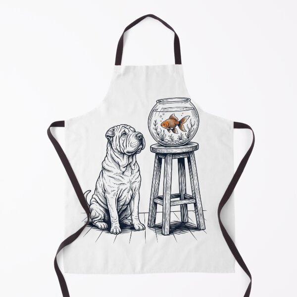 Item preview, Vintage Chinese Shar Pei with Goldfish Dog Lover designed and sold by dian-rody-crest.