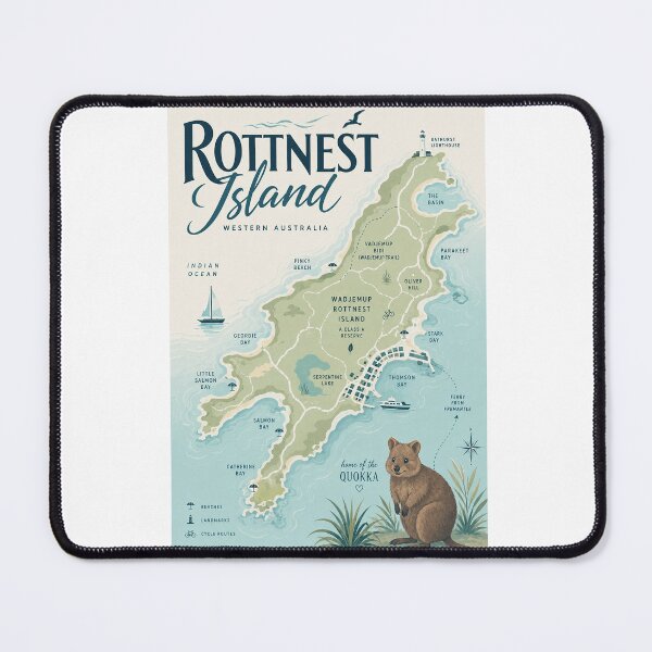Item preview, Rottnest Island Western Australia with Quokka, Beaches and Wadjemup designed and sold by Aryabek.