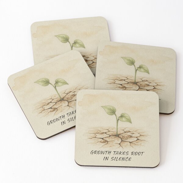 Item preview, Growth Takes Root in Silence – Zen Botanical Watercolor Poster designed and sold by larbimalki.