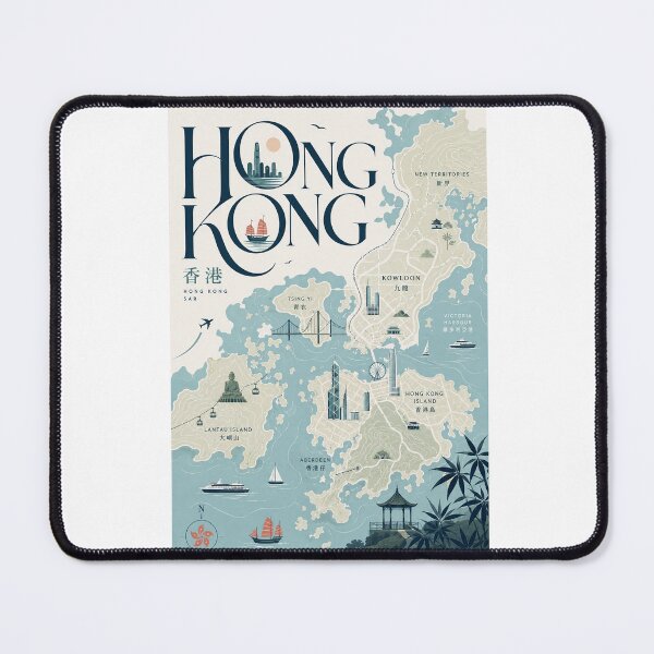 Item preview, Hong Kong Harbour, Kowloon and Island Landmarks designed and sold by Aryabek.