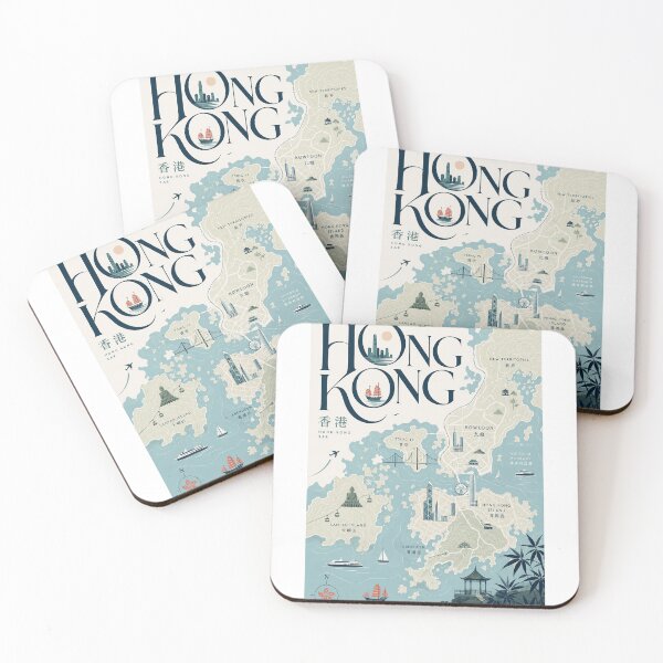 Item preview, Hong Kong Harbour, Kowloon and Island Landmarks designed and sold by Aryabek.