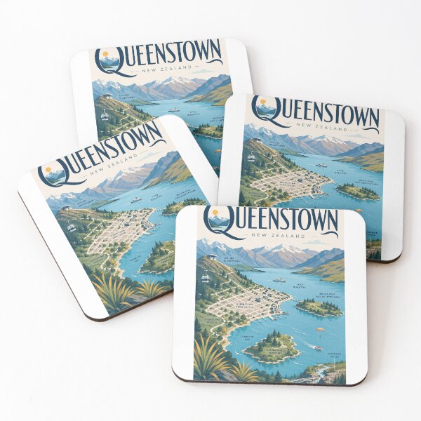 Item preview, Queenstown New Zealand with Lake Wakatipu and Remarkables designed and sold by Aryabek.